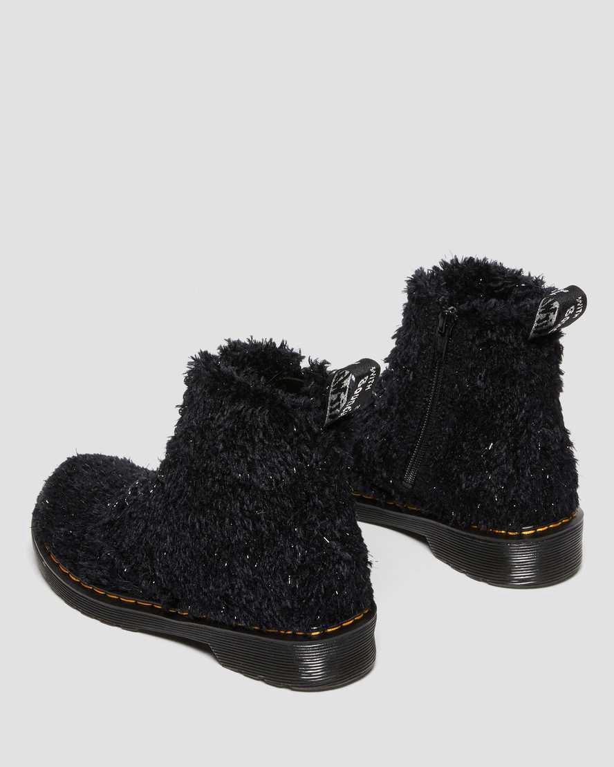 Dr Martens Junior 1460 Pascal Tinsel Fur Çocuk Bağcıklı Bot Siyah  Türkiye |  12735-ACGM