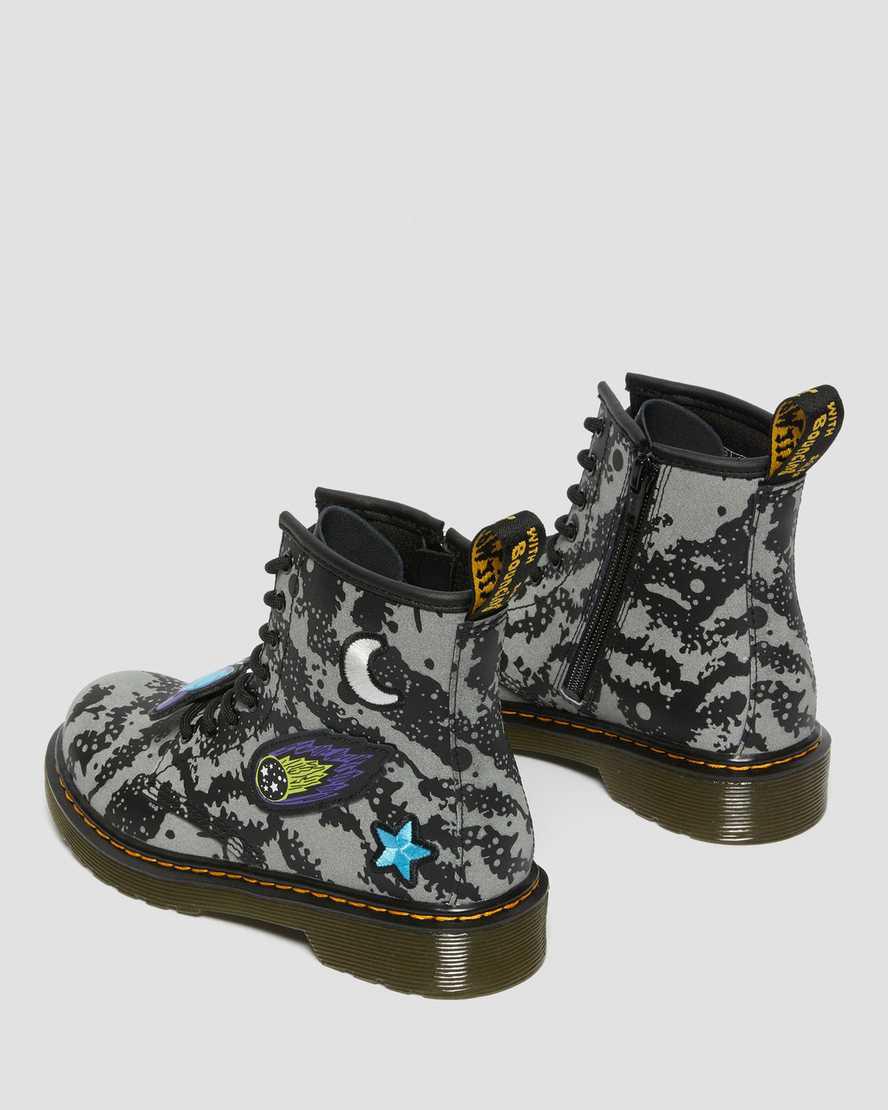 Dr Martens Junior 1460 Space Hydro Deri Çocuk Bağcıklı Bot Black/Grey  Türkiye |  68719-RHNY