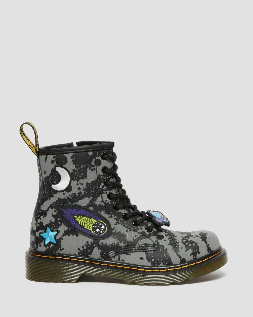 Dr Martens Junior 1460 Space Hydro Deri Çocuk Bağcıklı Bot Black/Grey  Türkiye |  68719-RHNY