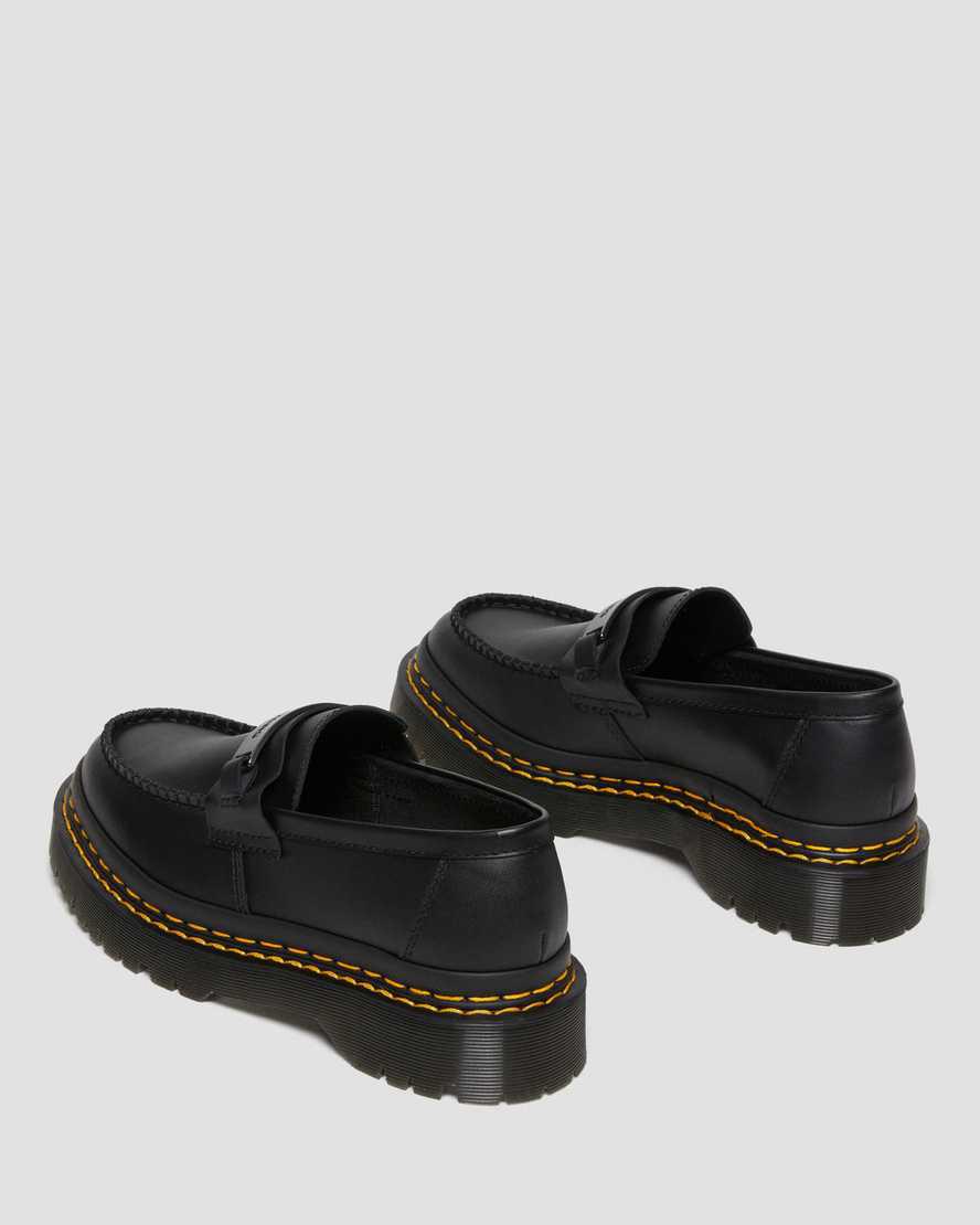 Dr Martens Penton Bex Double Stitch Deri Kadın Loafer Ayakkabı Siyah  Türkiye |  13682-ZREW