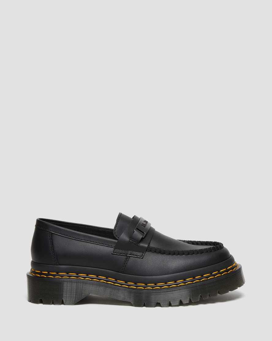 Dr Martens Penton Bex Double Stitch Deri Kadın Loafer Ayakkabı Siyah  Türkiye |  13682-ZREW