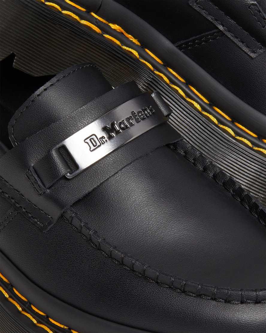 Dr Martens Penton Bex Double Stitch Deri Loafers Kadın Platform Ayakkabı Siyah  Türkiye |  96804-NYTU