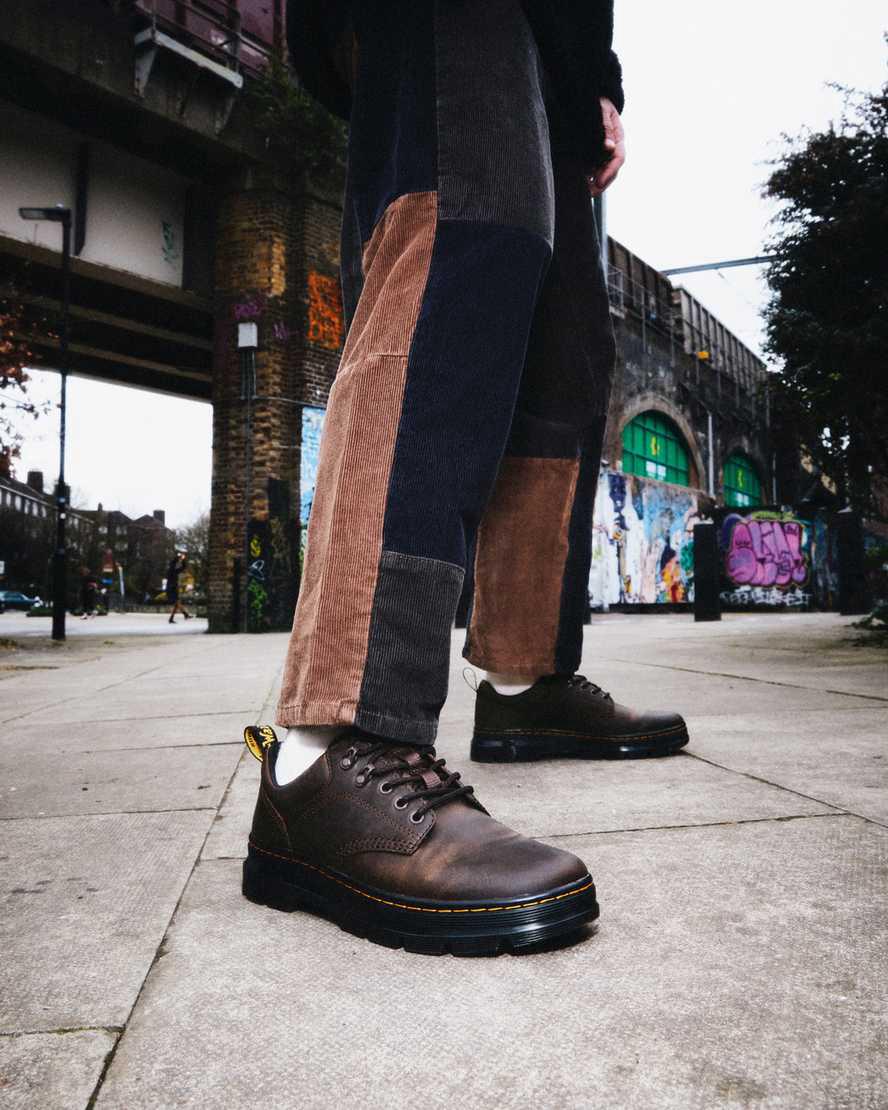 Dr Martens Reeder Crazy Horse Deri Utility Erkek Oxford Ayakkabı Koyu Kahverengi  Türkiye |  40581-JILP