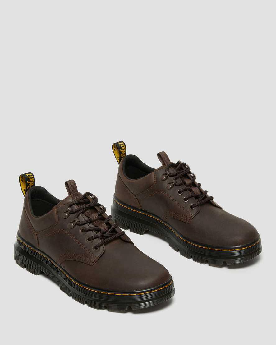 Dr Martens Reeder Crazy Horse Deri Utility Erkek Oxford Ayakkabı Koyu Kahverengi  Türkiye |  40581-JILP