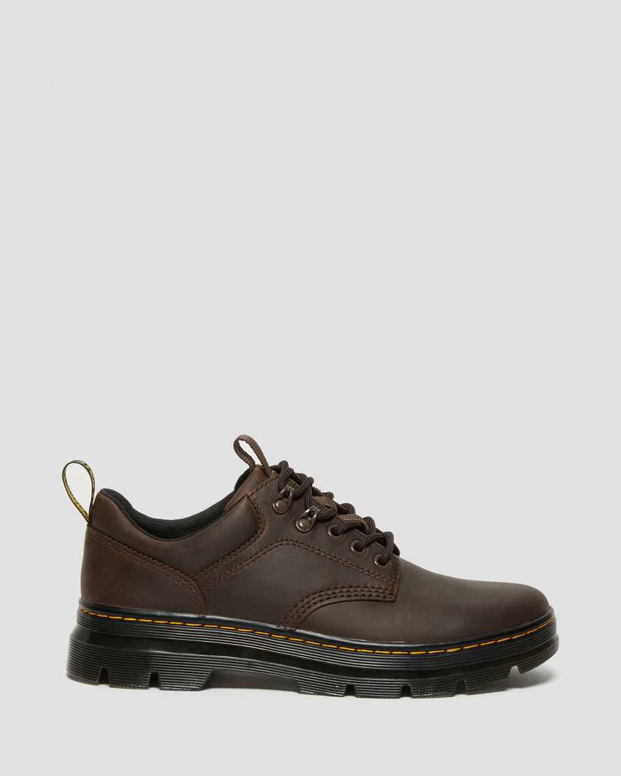 Dr Martens Reeder Crazy Horse Deri Utility Erkek Oxford Ayakkabı Koyu Kahverengi  Türkiye |  40581-JILP