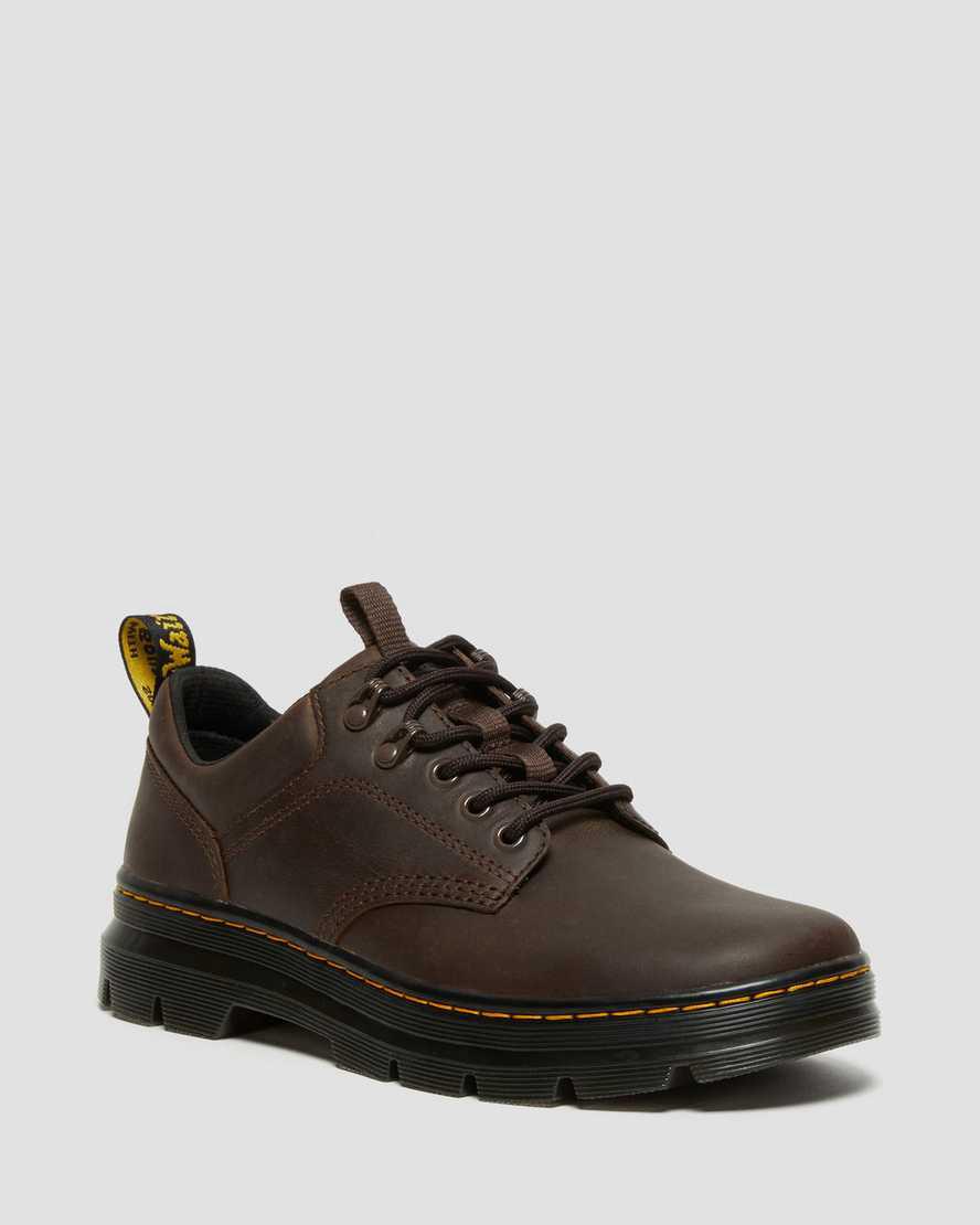 Dr Martens Reeder Crazy Horse Deri Utility Erkek Oxford Ayakkabı Koyu Kahverengi  Türkiye |  40581-JILP