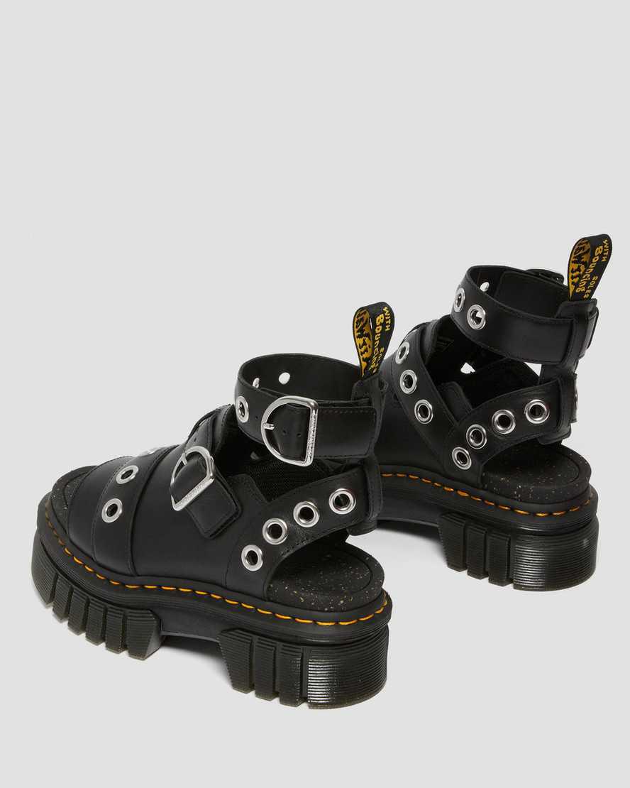 Dr Martens Ricki Hardware Nappa Lux Deri Kadın Platform Sandalet Siyah  Türkiye |  53768-TAUJ