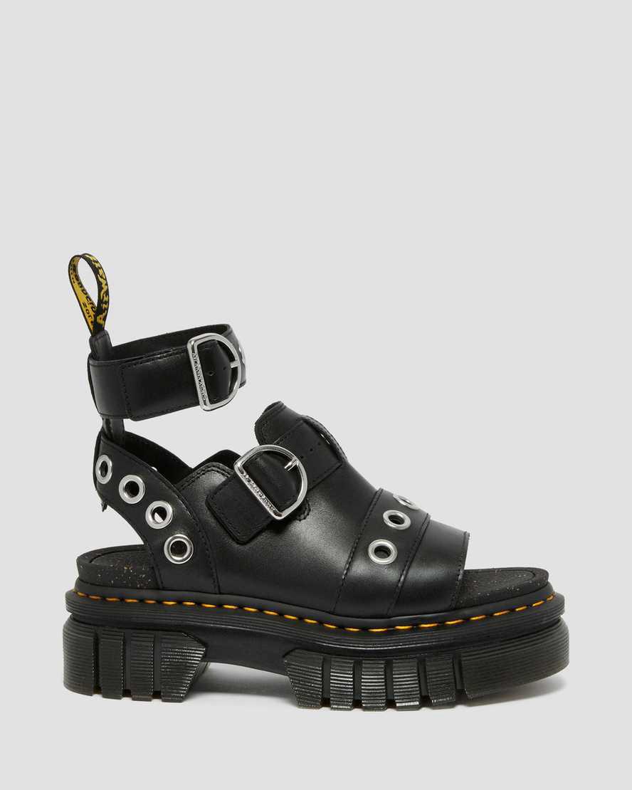 Dr Martens Ricki Hardware Nappa Lux Deri Kadın Platform Sandalet Siyah  Türkiye |  53768-TAUJ