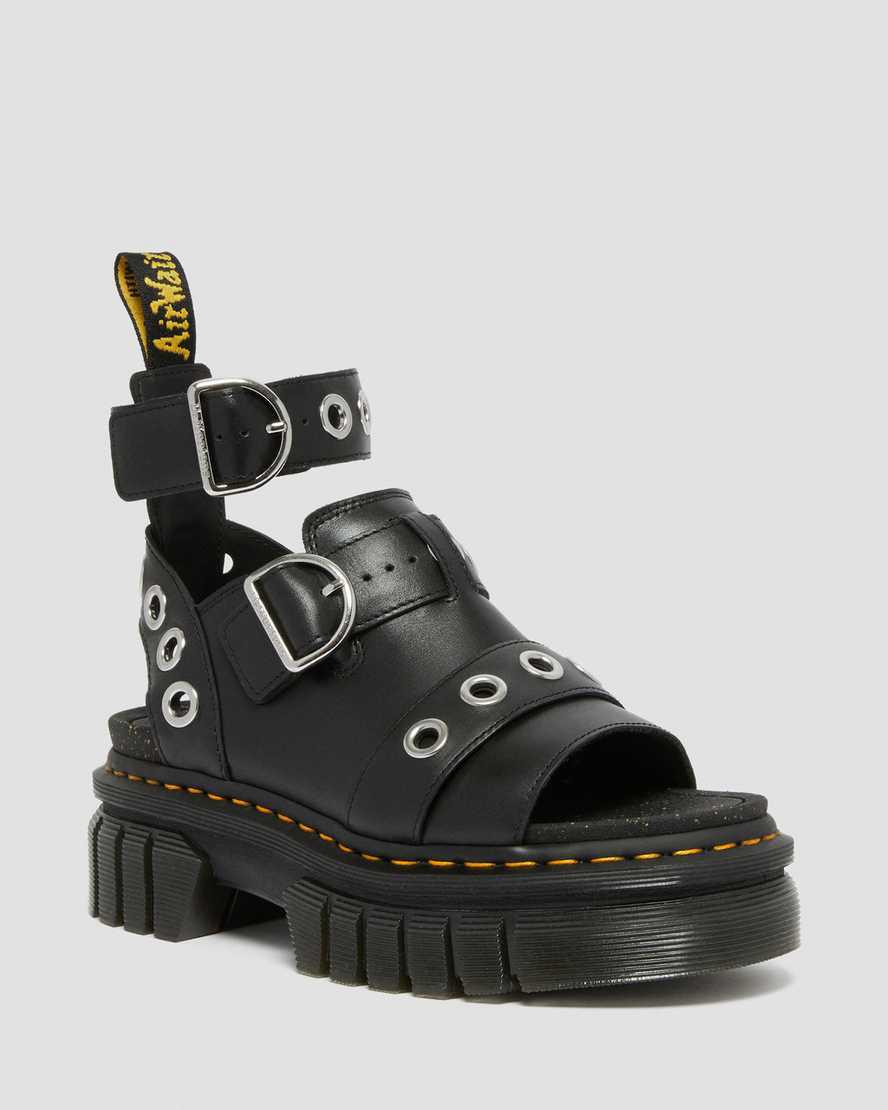 Dr Martens Ricki Hardware Nappa Lux Deri Kadın Platform Sandalet Siyah  Türkiye |  53768-TAUJ