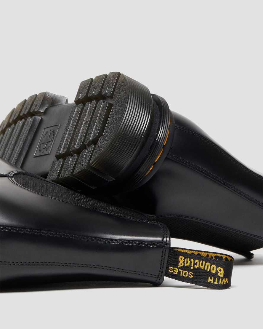 Dr Martens Rikard Polished Smooth Deri Chelsea Kadın Kalın Taban Bot Siyah  Türkiye |  07593-BKPN