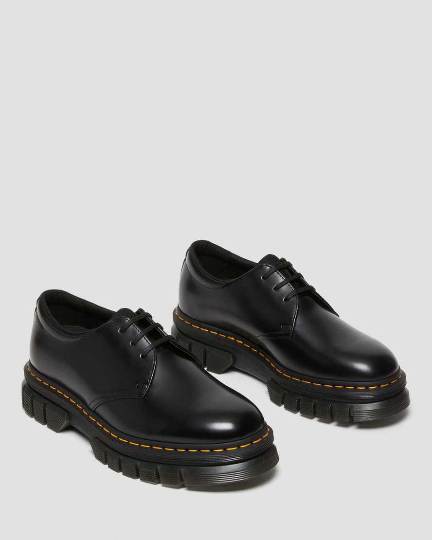 Dr Martens Rikard Polished Smooth Deri Kadın Platform Ayakkabı Siyah  Türkiye |  79245-NWLH