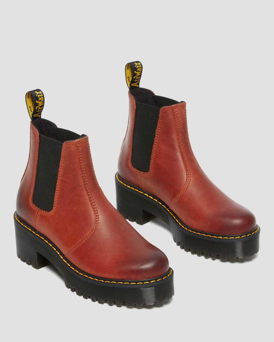 Dr Martens Rometty Wyoming Deri Platform Kadın Chelsea Bot Kahverengi  Türkiye |  56082-DMJW