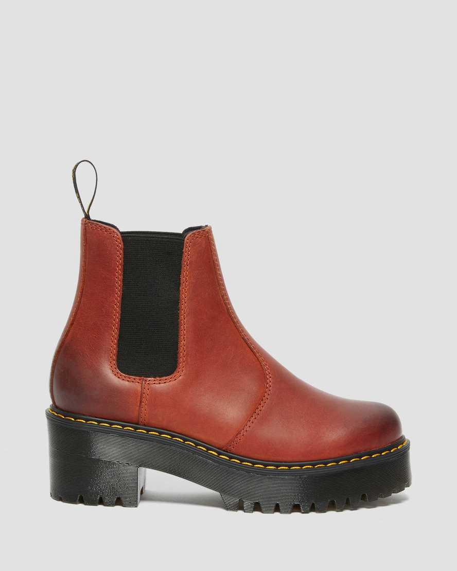 Dr Martens Rometty Wyoming Deri Platform Kadın Chelsea Bot Kahverengi  Türkiye |  56082-DMJW