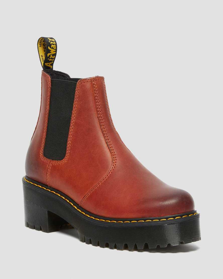 Dr Martens Rometty Wyoming Deri Platform Kadın Chelsea Bot Kahverengi  Türkiye |  56082-DMJW