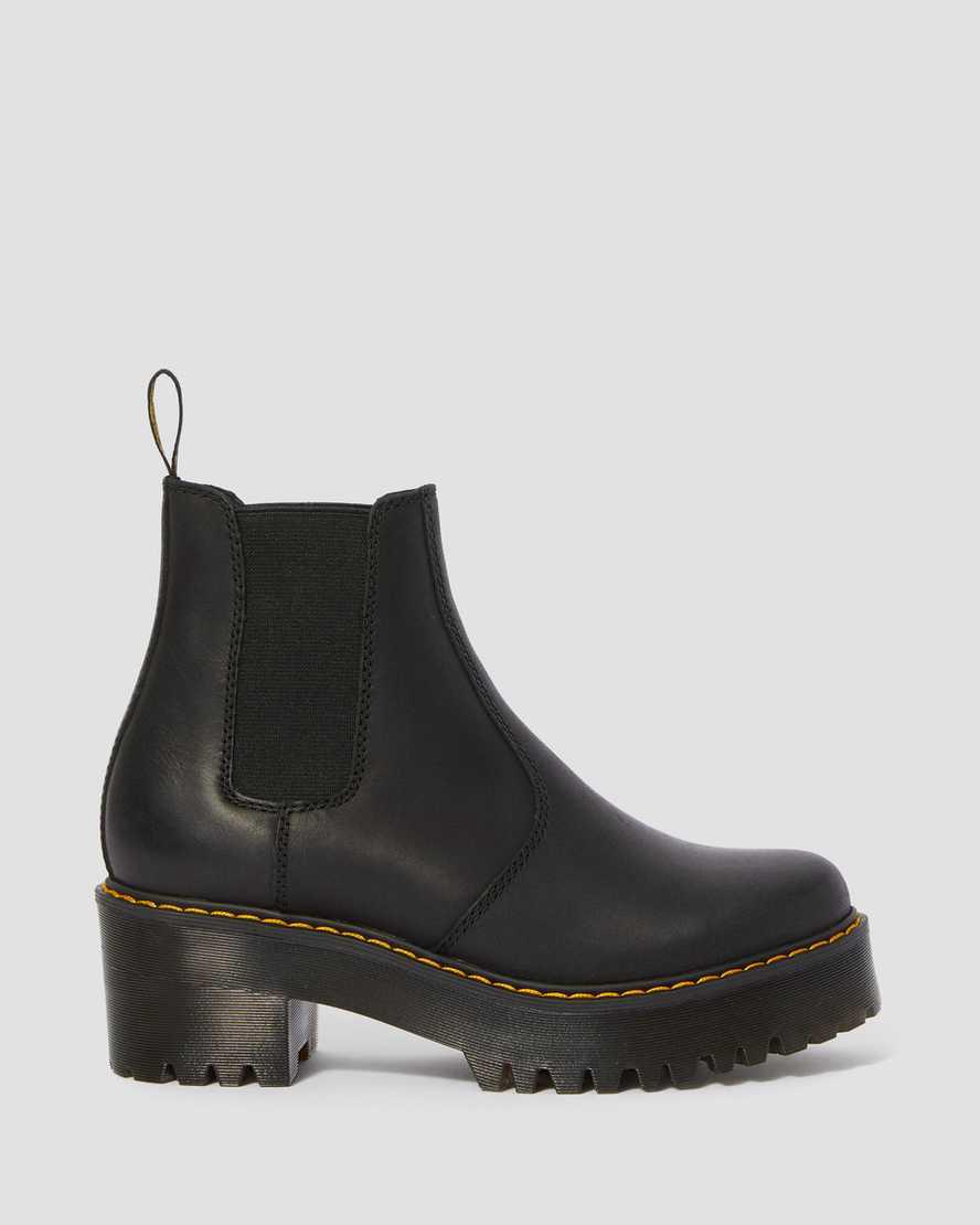 Dr Martens Rometty Wyoming Deri Platform Kadın Chelsea Bot Siyah  Türkiye |  57694-GIYJ