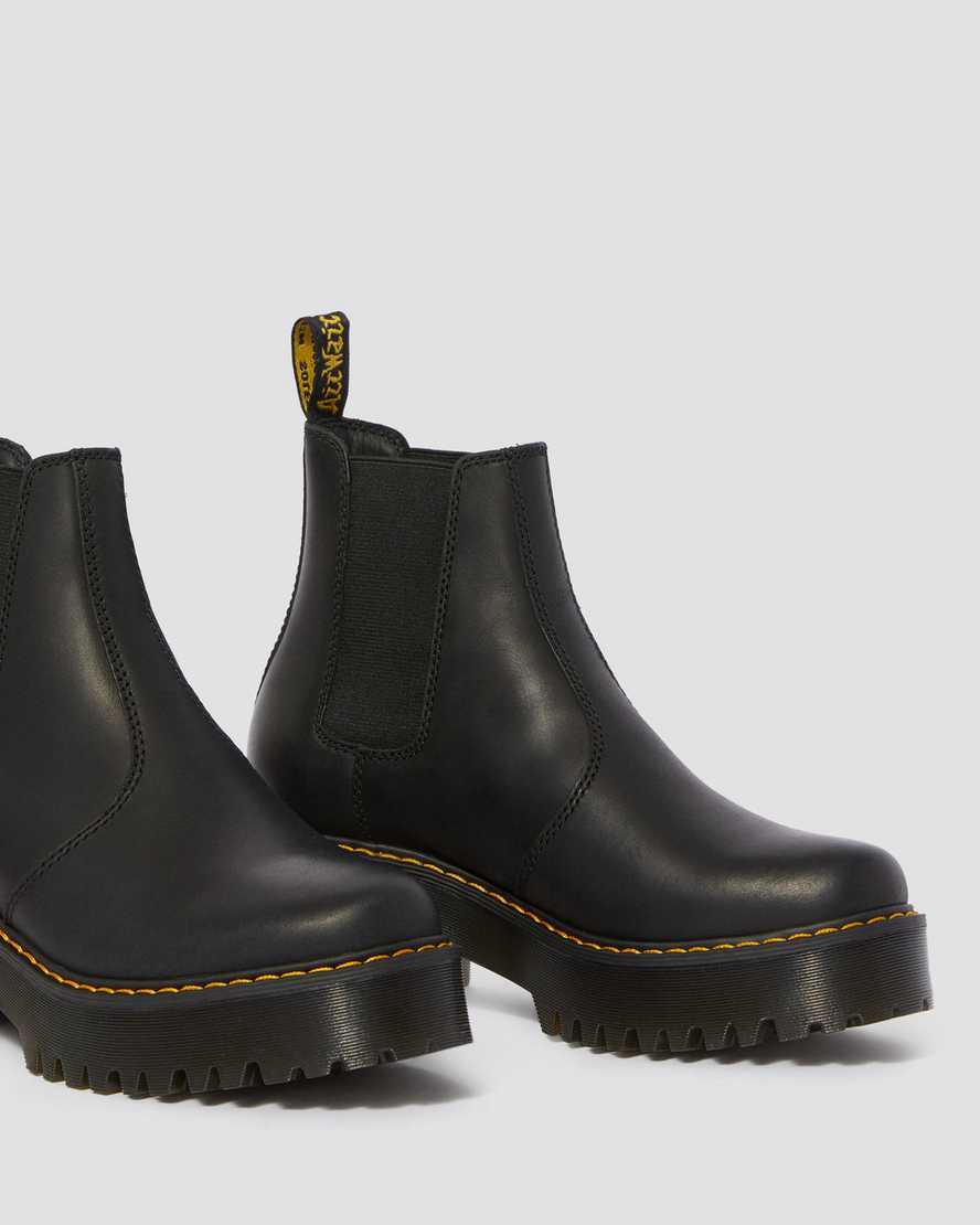 Dr Martens Rometty Wyoming Deri Platform Chelsea Kadın Bilek Boy Bot Siyah  Türkiye |  62148-OKPI