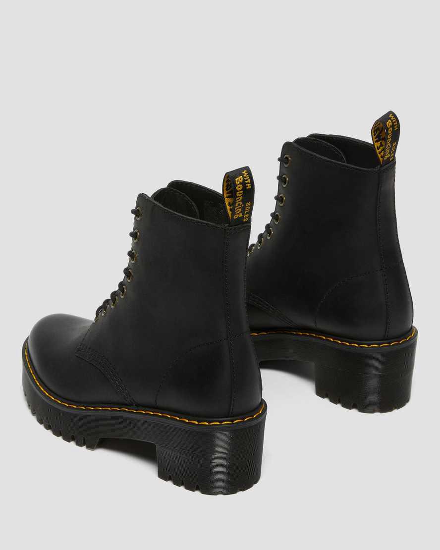 Dr Martens Shriver Hi Wyoming Deri Topuklu Kadın Bilek Boy Bot Siyah  Türkiye |  53974-RSXK