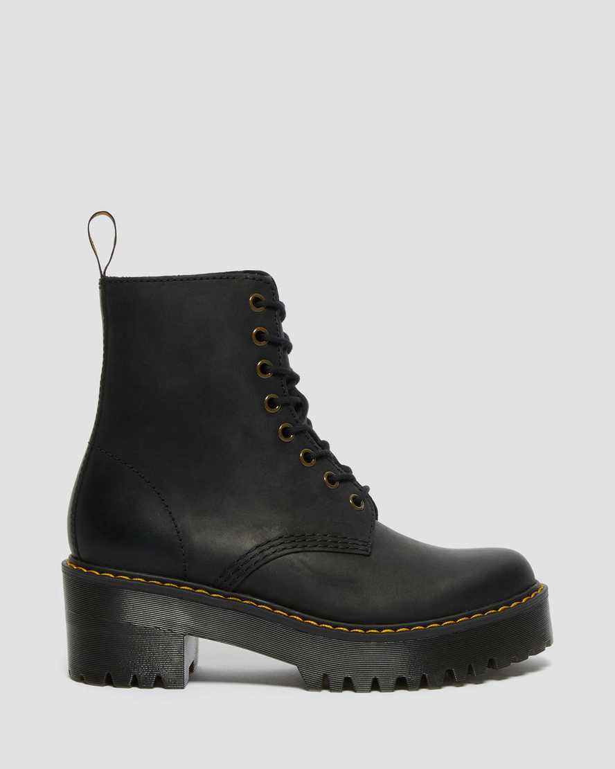 Dr Martens Shriver Hi Wyoming Deri Topuklu Kadın Bilek Boy Bot Siyah  Türkiye |  53974-RSXK