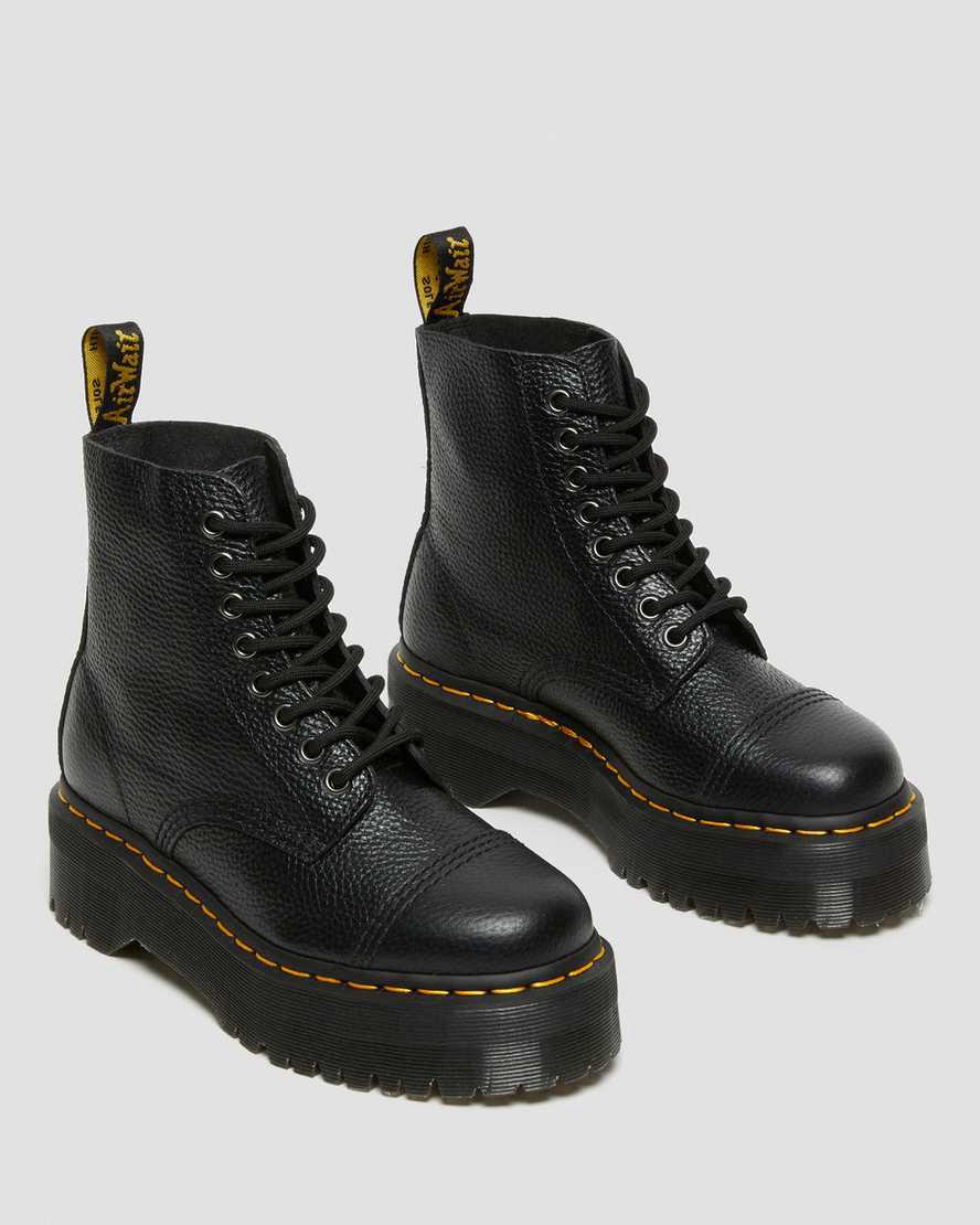 Dr Martens Sinclair Milled Nappa Deri Kadın Kalın Taban Bot Siyah  Türkiye |  06358-HGIY