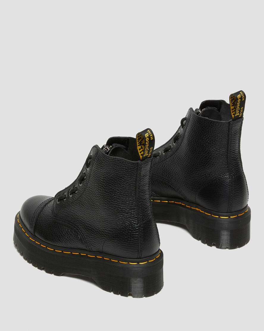 Dr Martens Sinclair Milled Nappa Deri Kadın Kalın Taban Bot Siyah  Türkiye |  06358-HGIY