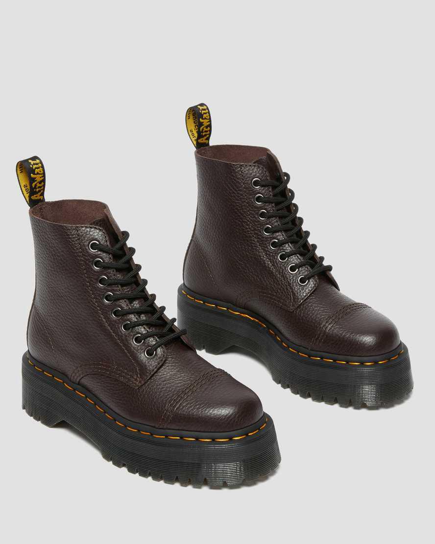 Dr Martens Sinclair Milled Nappa Deri Kadın Kalın Taban Bot Bordo  Türkiye |  10598-VCWQ