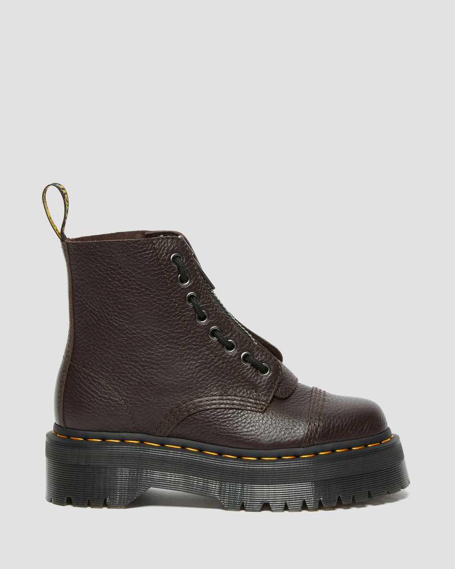 Dr Martens Sinclair Milled Nappa Deri Kadın Kalın Taban Bot Bordo  Türkiye |  10598-VCWQ