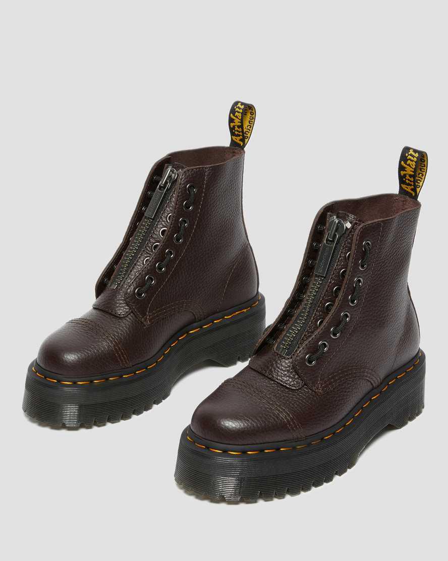 Dr Martens Sinclair Milled Nappa Deri Kadın Kalın Taban Bot Bordo  Türkiye |  10598-VCWQ