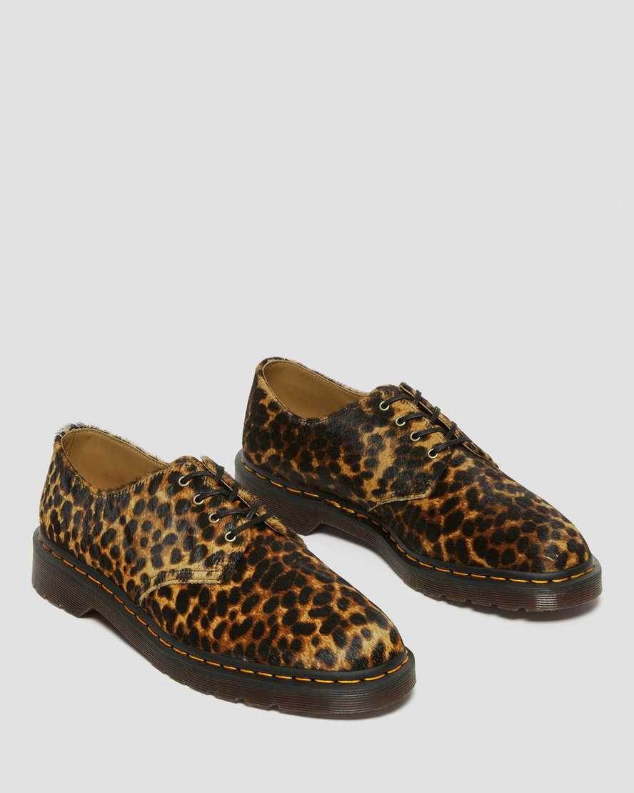 Dr Martens Smiths Hair On Leopard Print Elbise Kadın Oxford Ayakkabı Renkli  Türkiye |  35960-MEQG