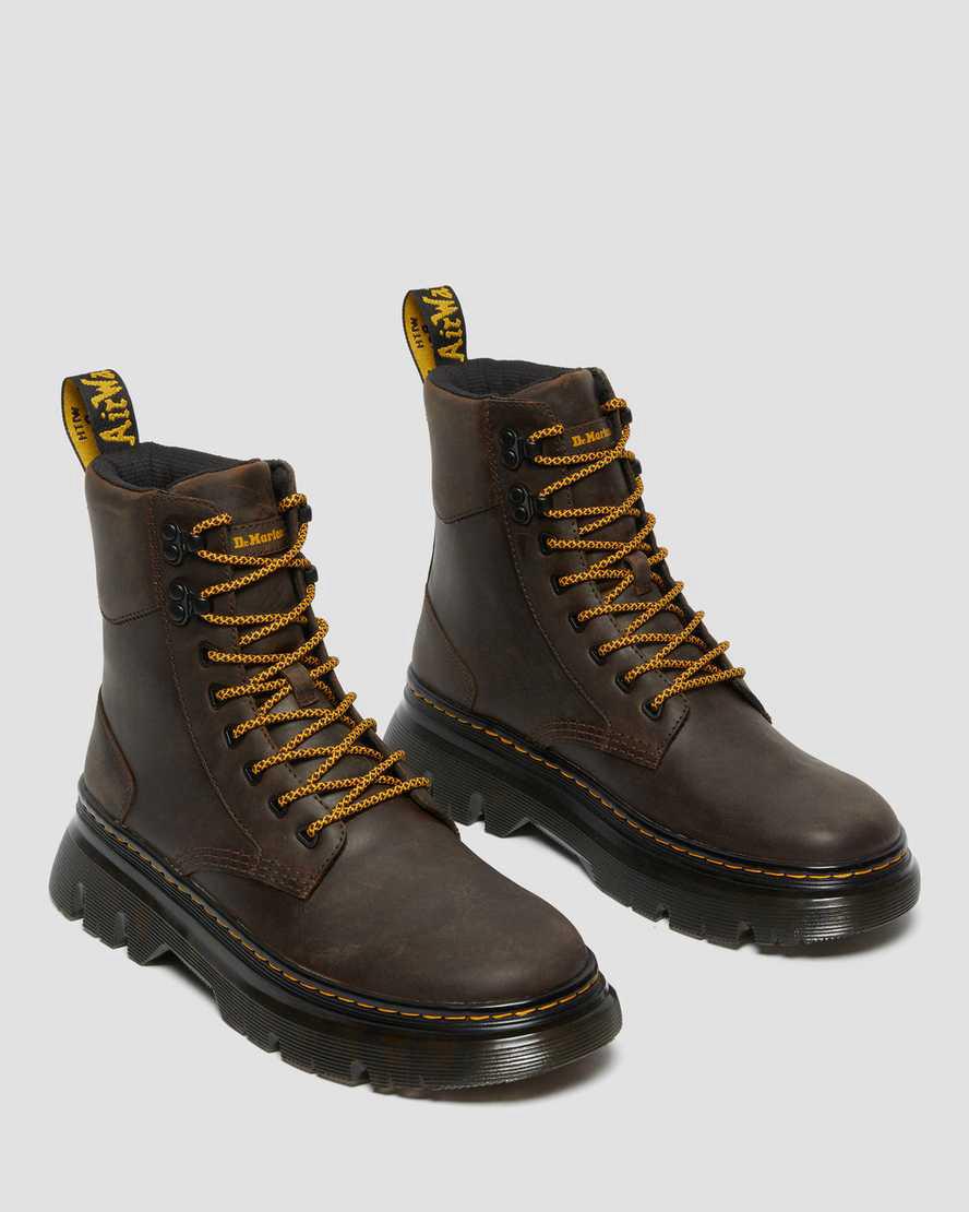 Dr Martens Tarik Crazy Horse Deri Utility Kadın Bilek Boy Bot Koyu Kahverengi  Türkiye |  29713-EUZB