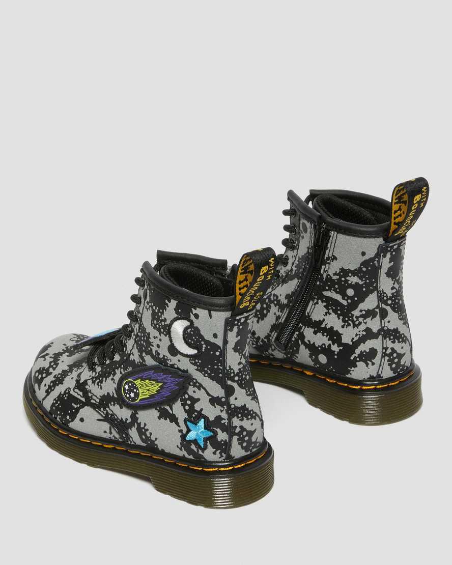 Dr Martens Toddler 1460 Space Reflective Çocuk Bağcıklı Bot Black/Grey  Türkiye |  64897-VIMS