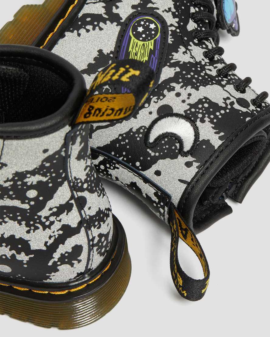 Dr Martens Toddler 1460 Space Reflective Çocuk Bağcıklı Bot Black/Grey  Türkiye |  64897-VIMS