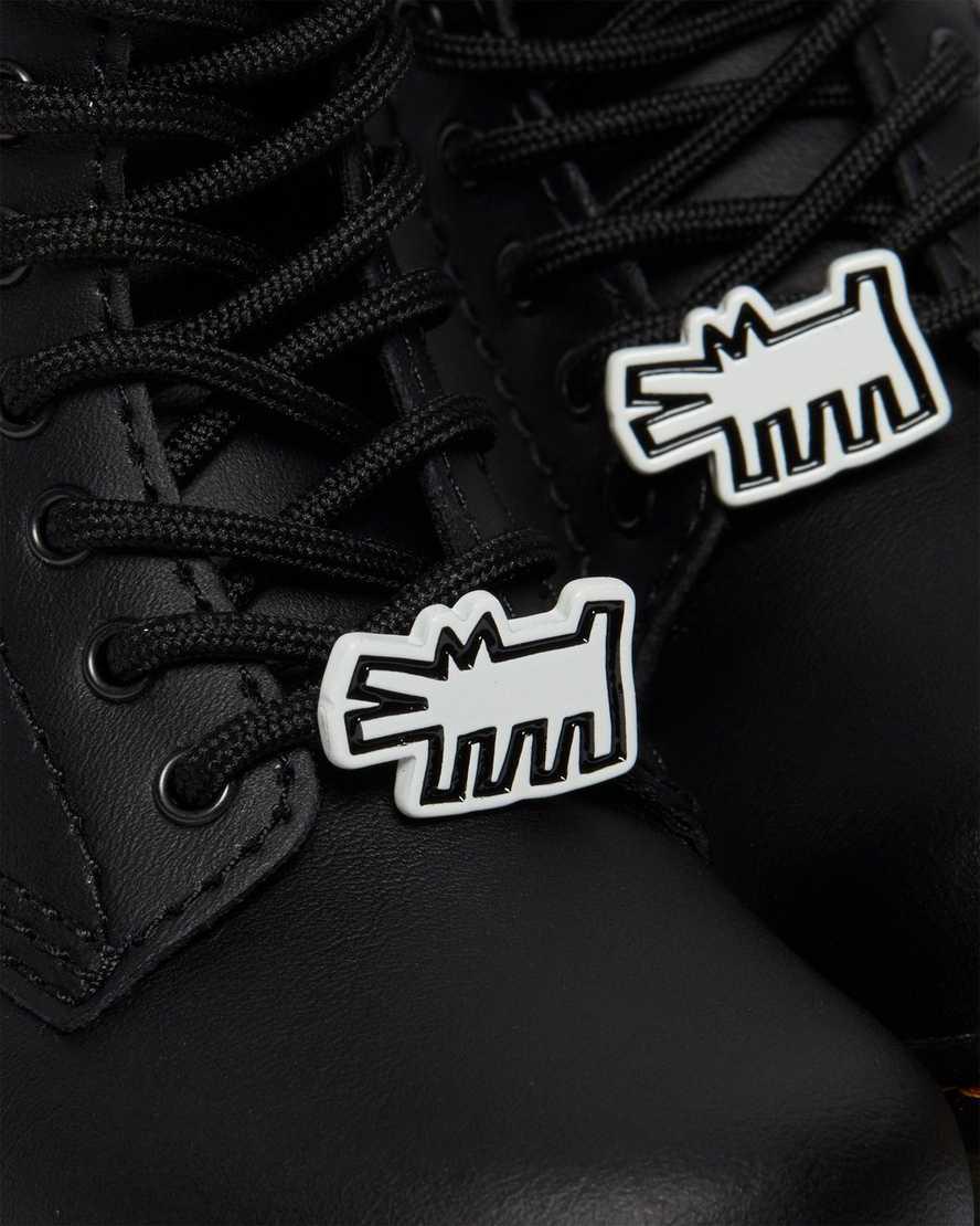 Dr Martens Toddler Keith Haring 1460 Deri Çocuk Bağcıklı Bot Black/White  Türkiye |  71824-UYZI