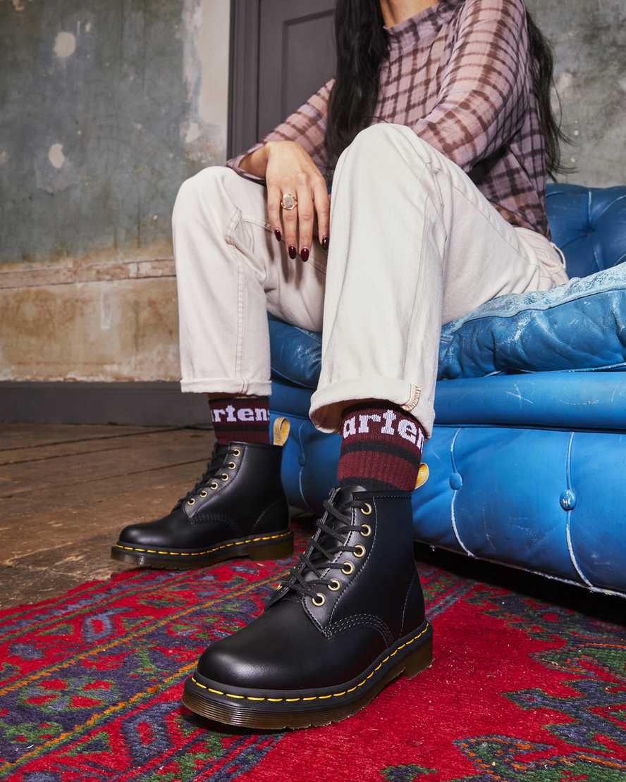 Dr Martens Vegan 101 Felix Erkek Bilek Boy Bot Siyah  Türkiye |  87291-OEDK