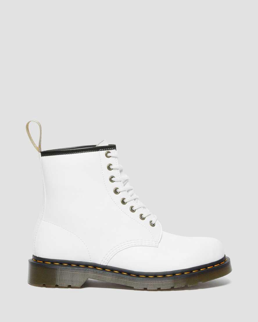 Dr Martens Vegan 1460 Kemble Dantel Up Erkek Bilek Boy Bot Beyaz  Türkiye |  23947-PQBZ