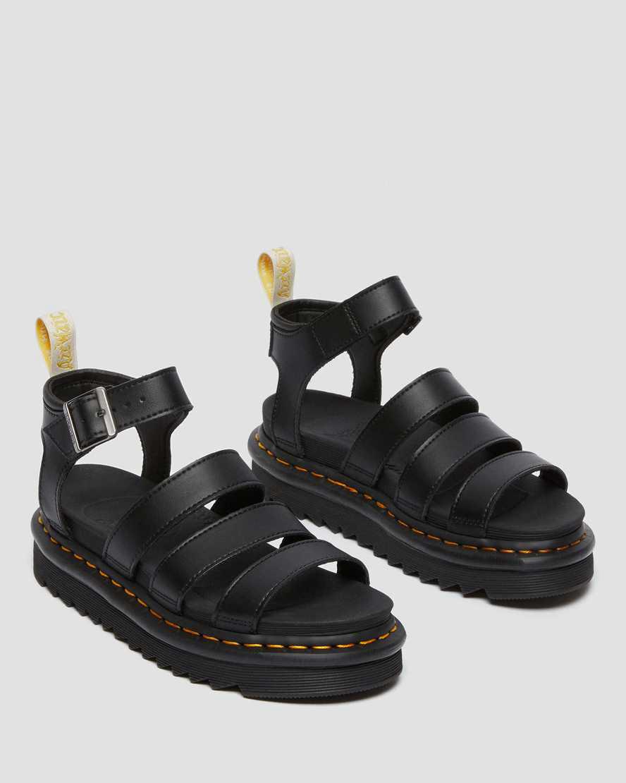 Dr Martens Vegan Blaire Felix Gladiator Kadın Platform Sandalet Siyah  Türkiye |  85369-HEPN