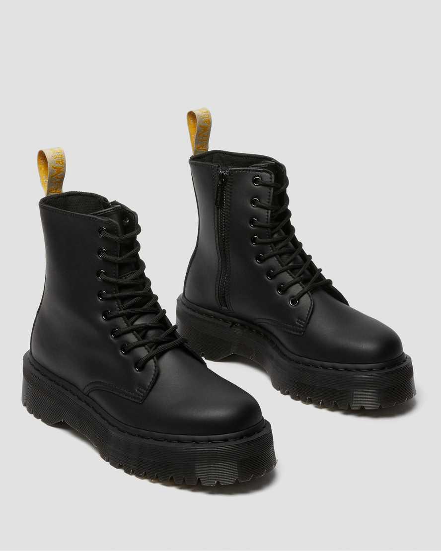 Dr Martens Vegan Jadon II Boot Mono Platforms Erkek Bilek Boy Bot Siyah  Türkiye |  28401-FMRY