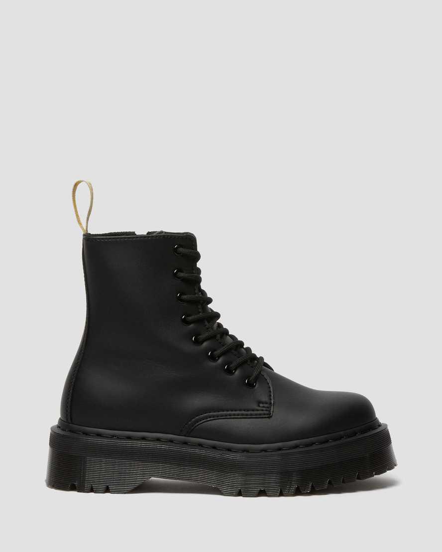 Dr Martens Vegan Jadon II Boot Mono Platforms Erkek Bilek Boy Bot Siyah  Türkiye |  28401-FMRY